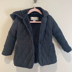 3T American Widgeon Navy Quilted Peplum Girls Jacket